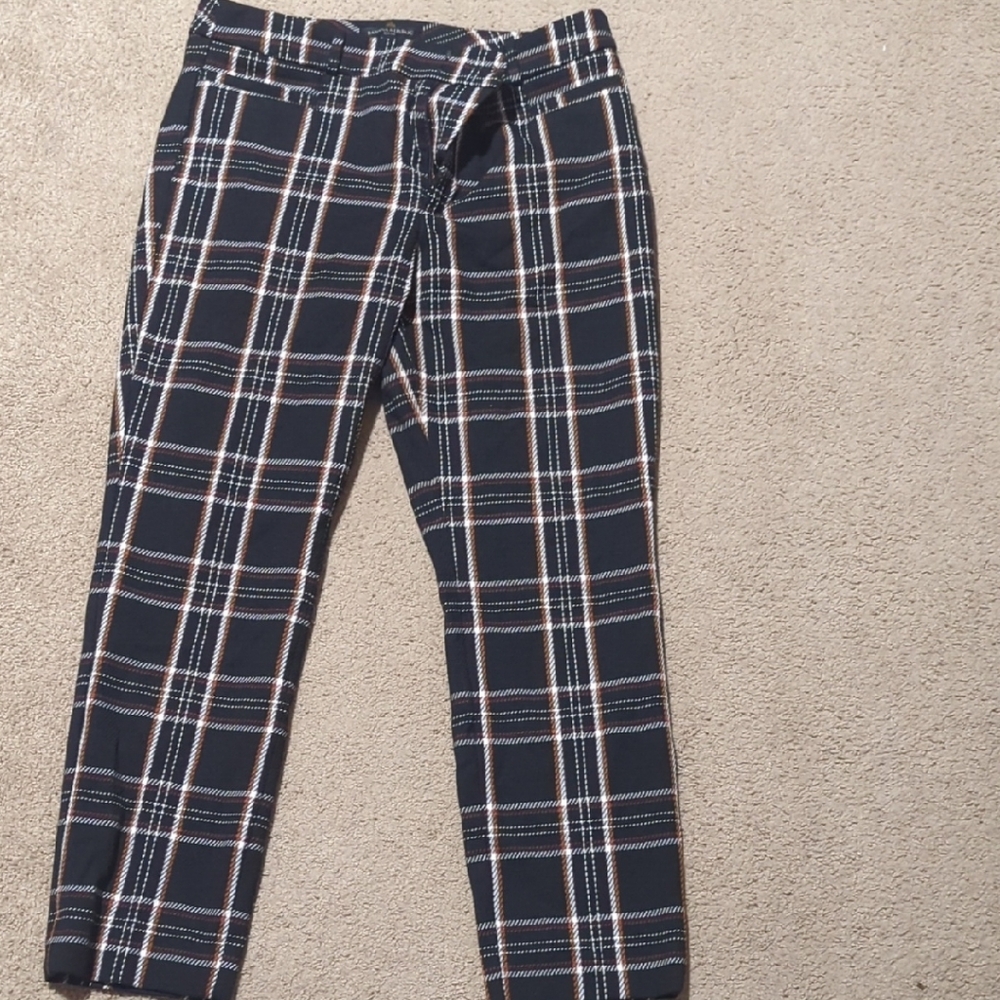 Banana Republic Women's Checkered Straight Leg Pants